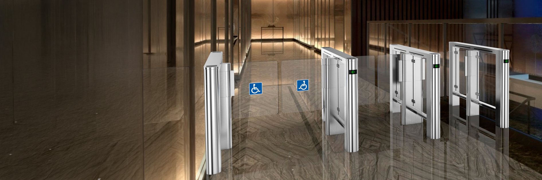 Recepción corporativa con pasillos de velocidad VEGA