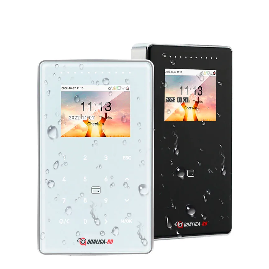 Terminal de fichaje QRD1000T800 de Qualicard con lectura RFID multitecnología